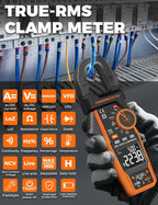 Inrush Clamp Meter,CM06 Clamp Multimeter, 6000 Counts 600A, POROMETISTO