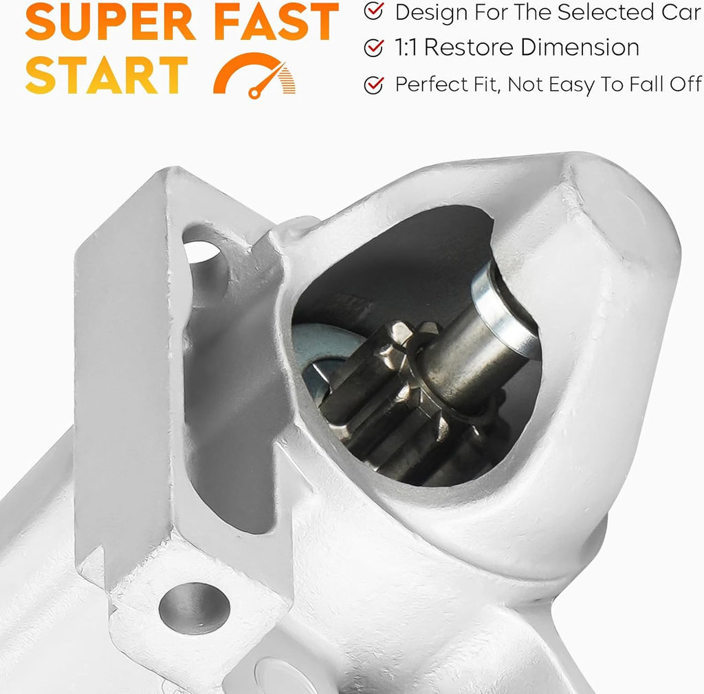 Starter for Chevy Equinox 07-09 3.4L, for Malibu 06-10 3.5L 3.9L, for Pontiac G6 06-10 3.5L 3.9L, for Torrent 07-09 3.4L, for Saturn Aura 07-08 3.5L, for Vue 08-09 3.5L, 323-1631 SDR0341 6786 26631