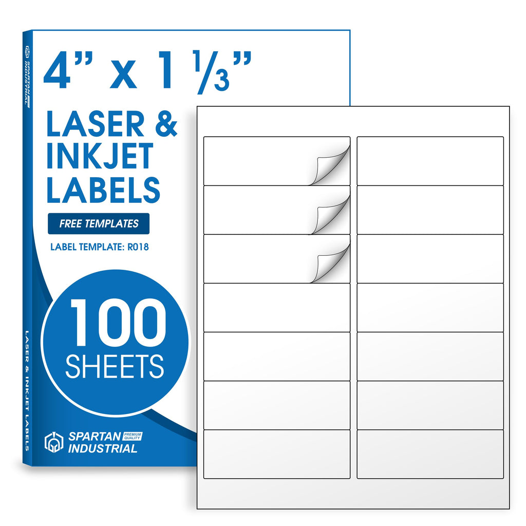 4" X 1.33" Matte White Printable Address Labels (100 Sheets, 1400 Stickers)