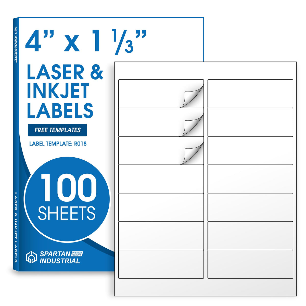 4" X 1.33" Matte White Printable Address Labels (100 Sheets, 1400 Stickers)