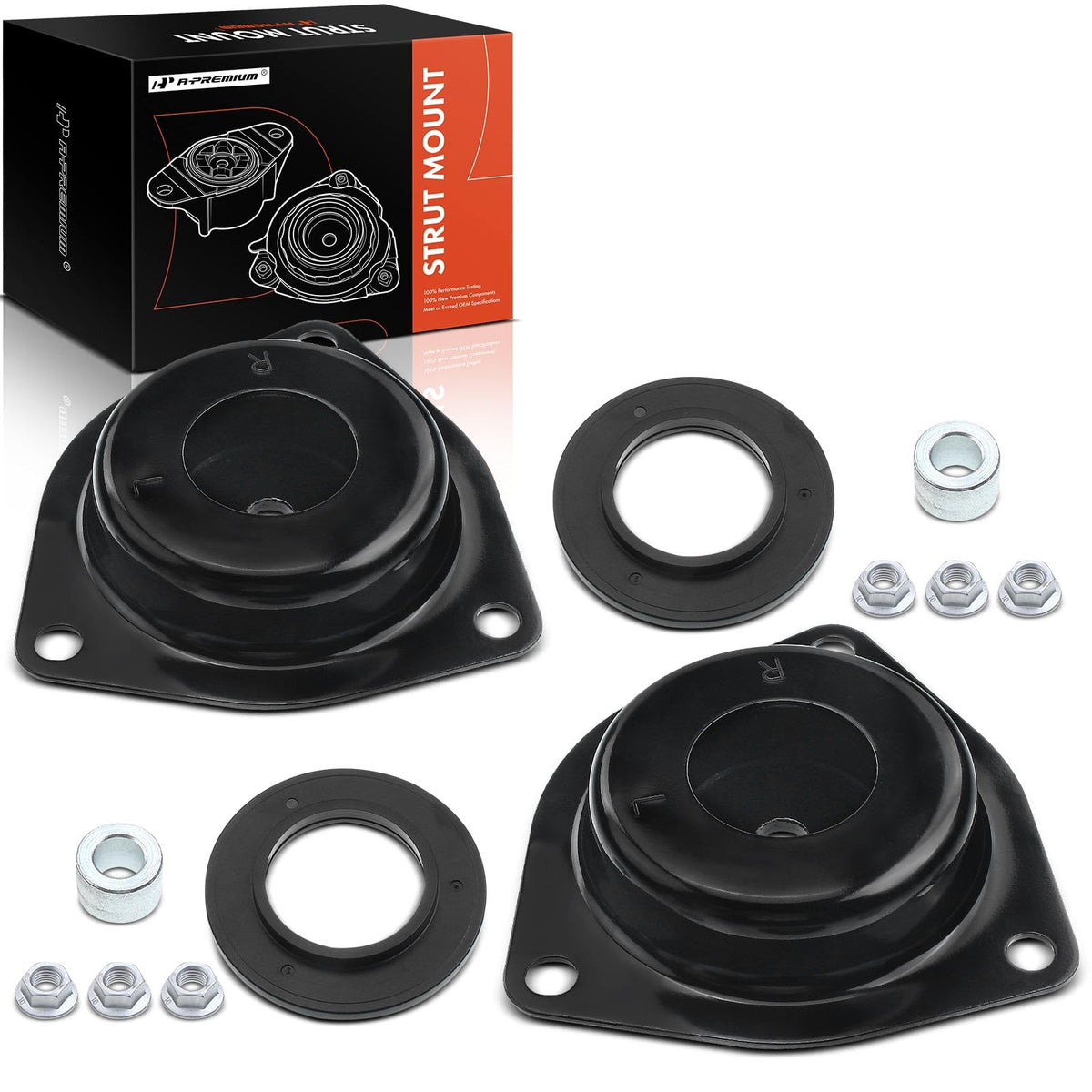 A-Premium 2-Pack Front Strut Mounts Compatible with Nissan, Infiniti