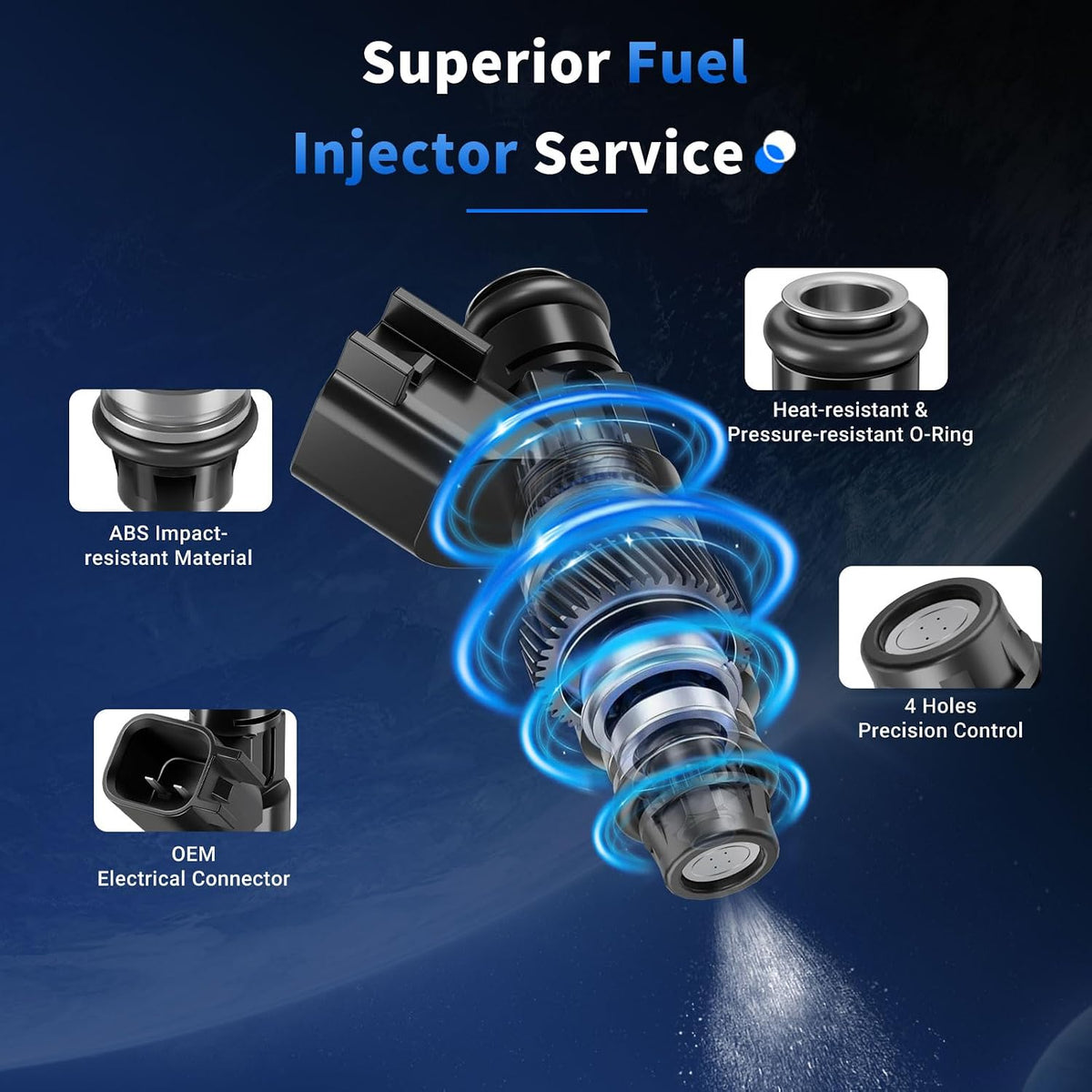 8Pcs Fuel Injectors Compatible with Chevrolet GMC V8 5.3L