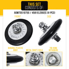 Dryer Rollers Kit for LG GDP1329CGW (4-Pack)