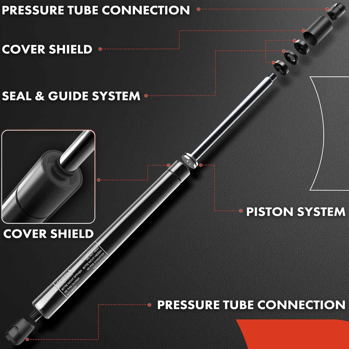 A-Premium Rear Tailgate Lift Supports Shock Struts Compatible with Subaru