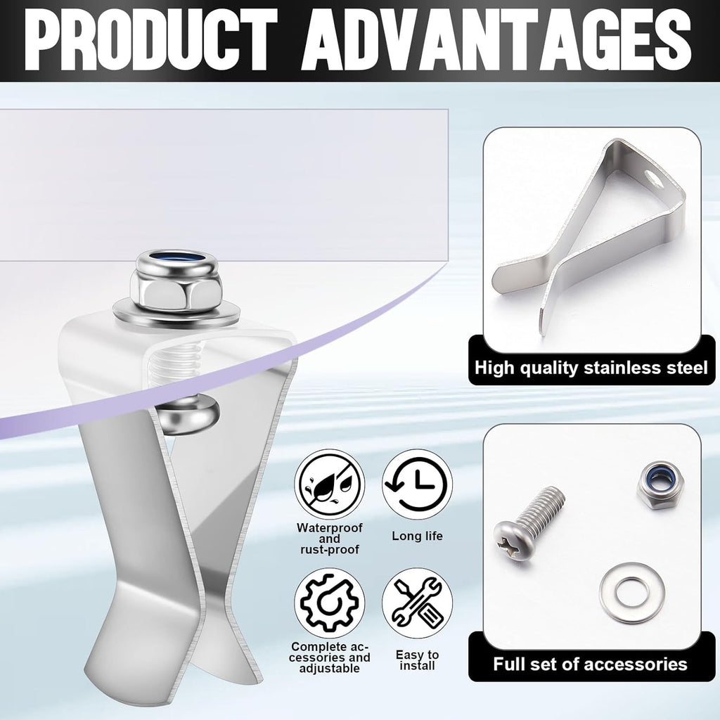 30 Set Window Well Cover Clips Outside 1.4 x 0.7 x 0.5 Inch Egress Window Well Covers Hardware Kit Basement Spring