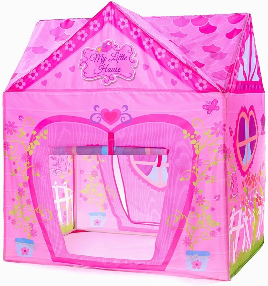 Kids Princess Castle Tent for 2-3 Kids Indoor/Outdoor Playhouse for Toddlers Polyvinyl Chloride PVC 1 pcs Foldable