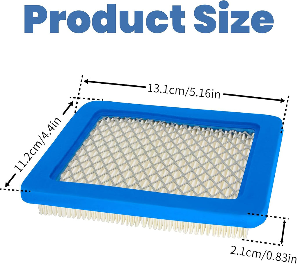 491588 Air Filter Lawn Mower Replacement, Compatible with Toro, Flat OEM Air Cleaner Cartridge, 2 Packs