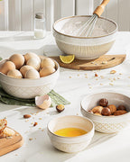 Large Serving Bowls Set of 4, 12/26/42/64 oz Ceramic Stoneware Nesting Bowls Set, Microwave and Dishwasher Safe