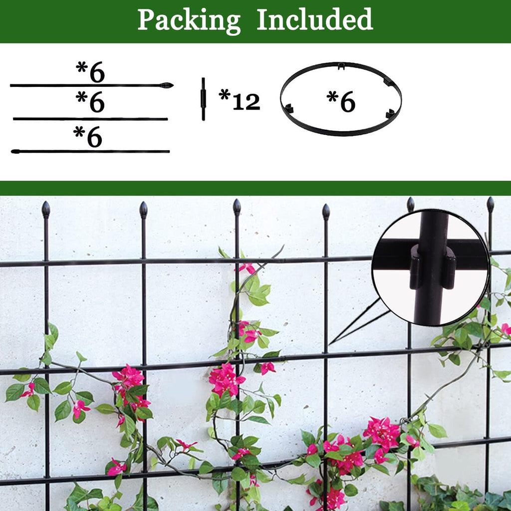 Garden Trellis,2 Pack Plant Trellis,2 in 1 Tomato Cages and Supports for Vines Crop,Plant Stake for Climbing Plants