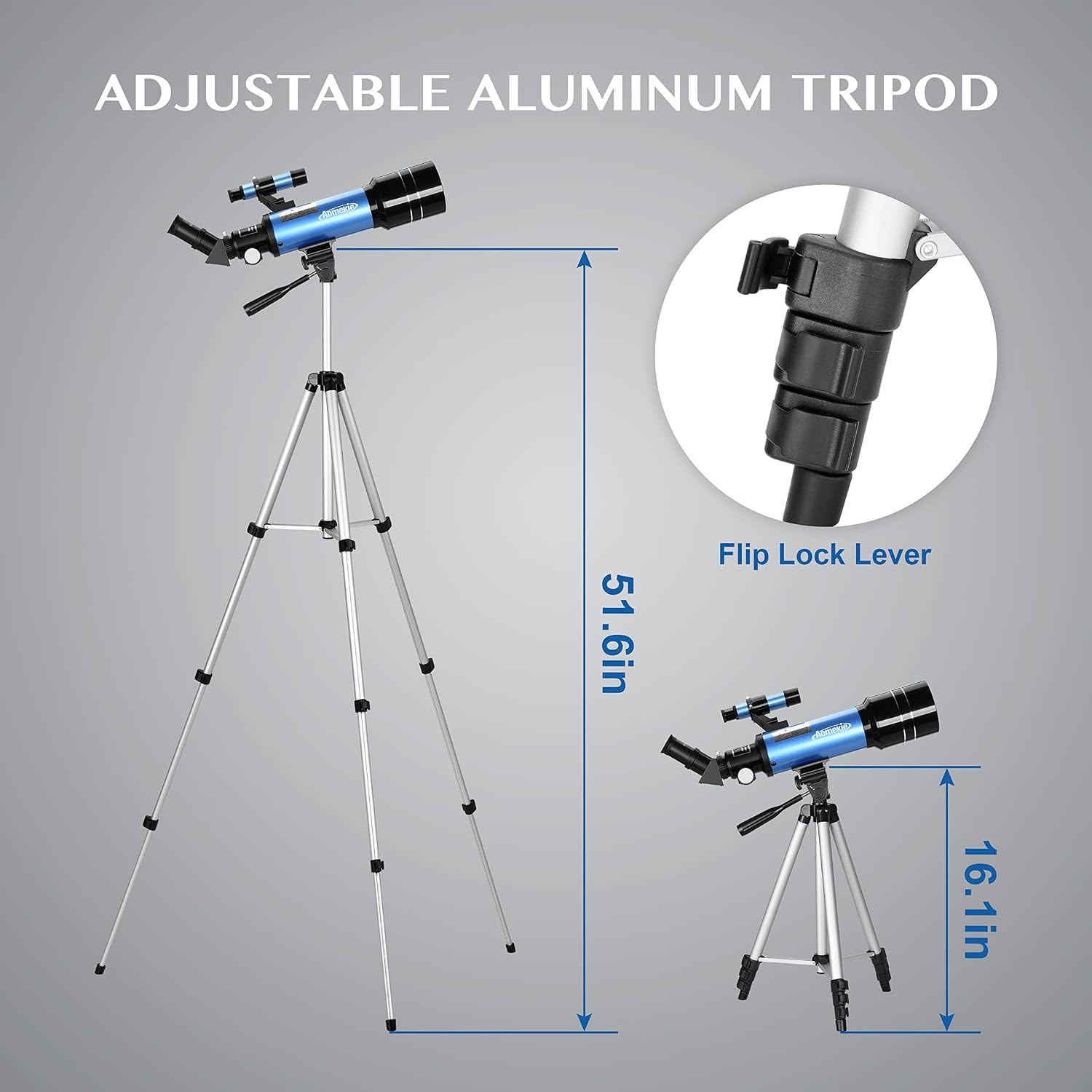 40070 Astronomy Telescopes for Beginners and Adults with K6 and K25 Eyepieces 70mm Travel Telescope Adjustable Tripod