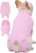 Dog Surgery Recovery Suit - After Spay, Abdominal Wounds Post Surgical Recovery, Anti Licking Breathable Dog Onesies