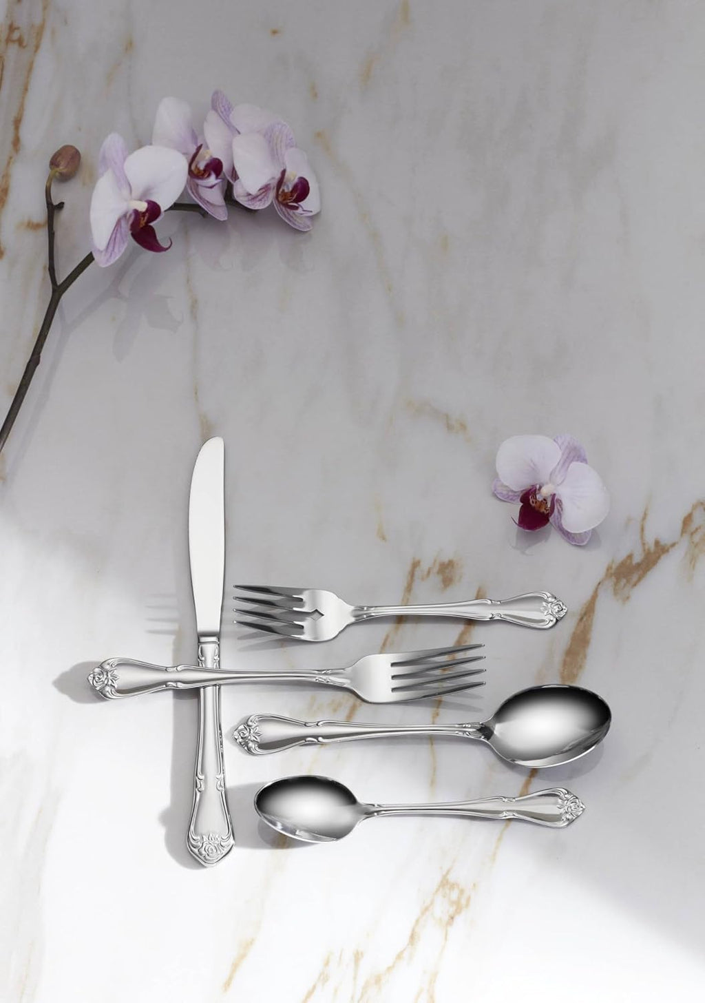 True Rose Dinner Forks,silver set of 4