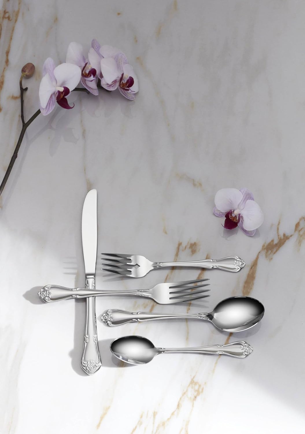 True Rose Dinner Forks,silver set of 4
