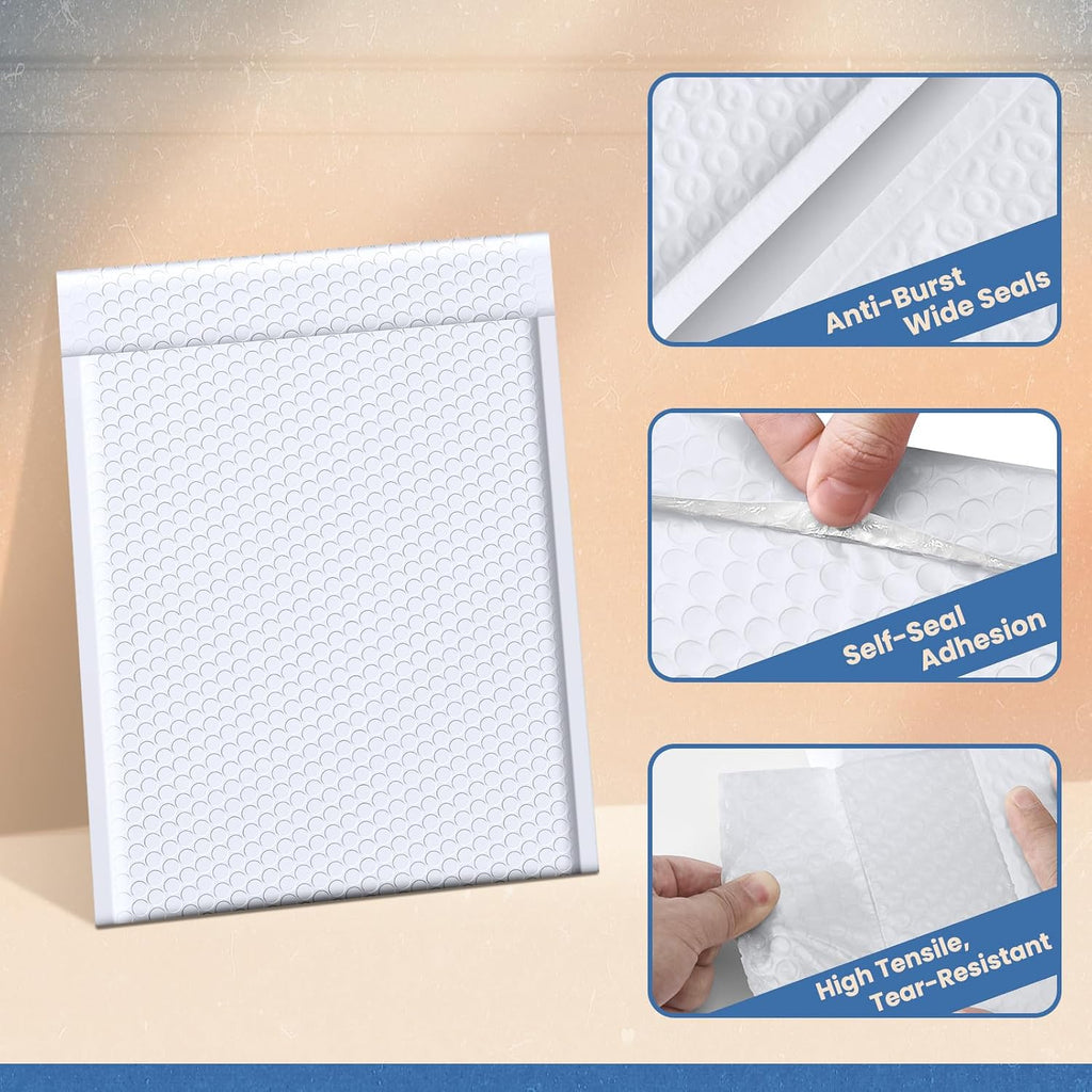 Bubble Mailers 10x13 Inch White 25 Pack Padded Envelopes