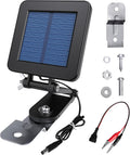 6V Solar Panel for Deer Feeder, Efficient Solar Panel Charger w/Adjustable Mounting Bracket & Alligator Clips