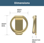 Franklin Brass Derby Door Knocker for Front Door in Brushed Gold EDHDKN-BRG-D