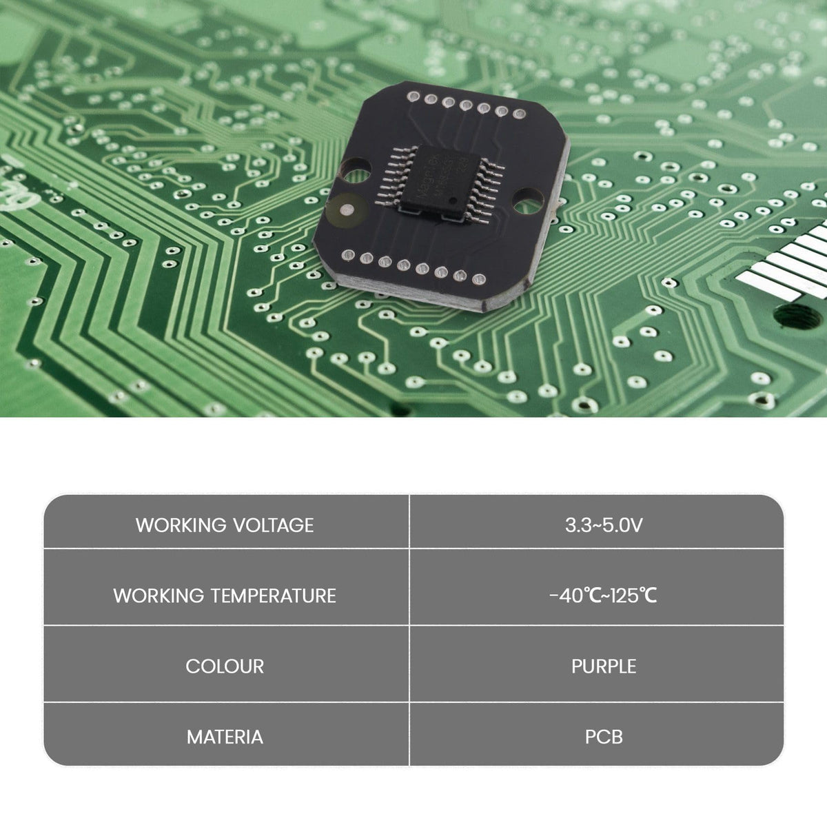 Cwmiibili 4X MT6835 Magnetic Encoder Module PWM/SPI Brushless Motor 21BIT Encoder Can Replace AS5048