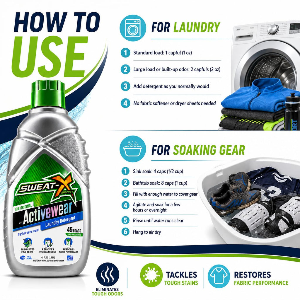 Activewear Laundry Detergent Liquid, 45 Loads