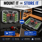 180 Battery Organizer Case with Tester, Double-Sided, Locking Lid