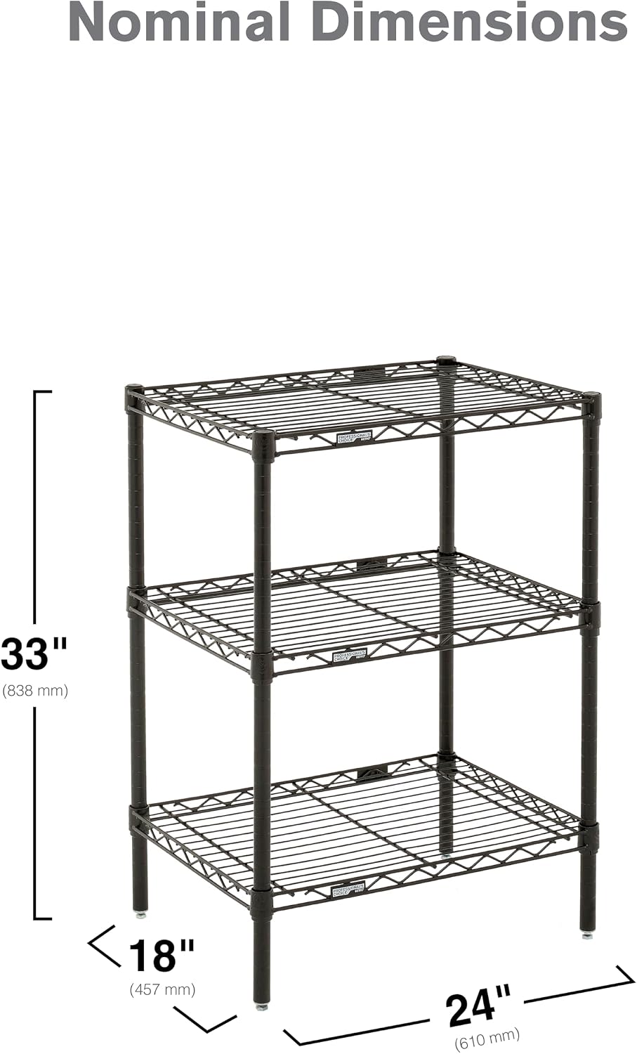 Professional's Choice Commercial-Grade NSF Shelving Unit - Multipurpose Adjustable Wire Shelf for Home, Garage