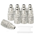 GASHER 12PCS 1/2-Inch Male Industrial Coupler,1/4 Basic Flow Quick Connect Air Coupler