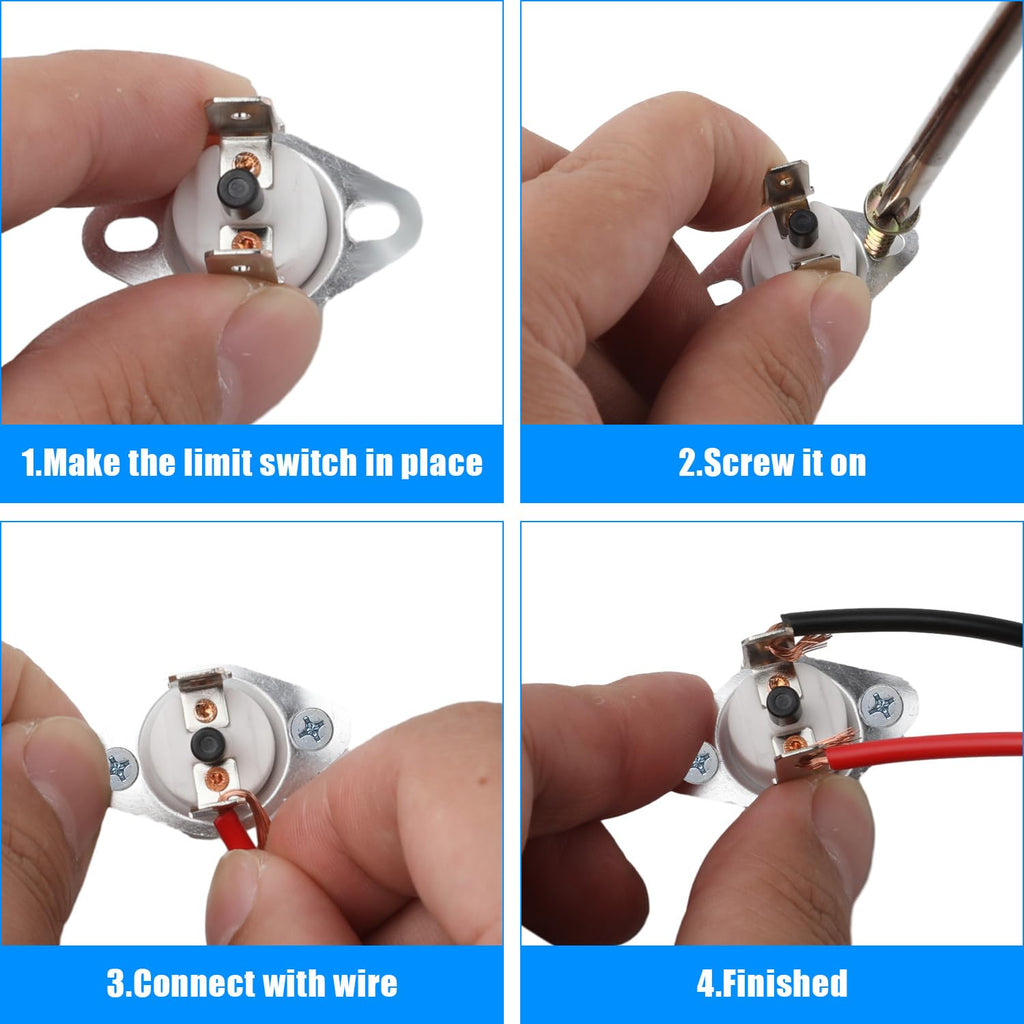 2pcs Limit Switch L350 Replacement, Temperature Resistant Furnace Limit Switch Compatible with Rheem 47-22861-01 Gas Stove Refrigerator Water Heater Repair Parts