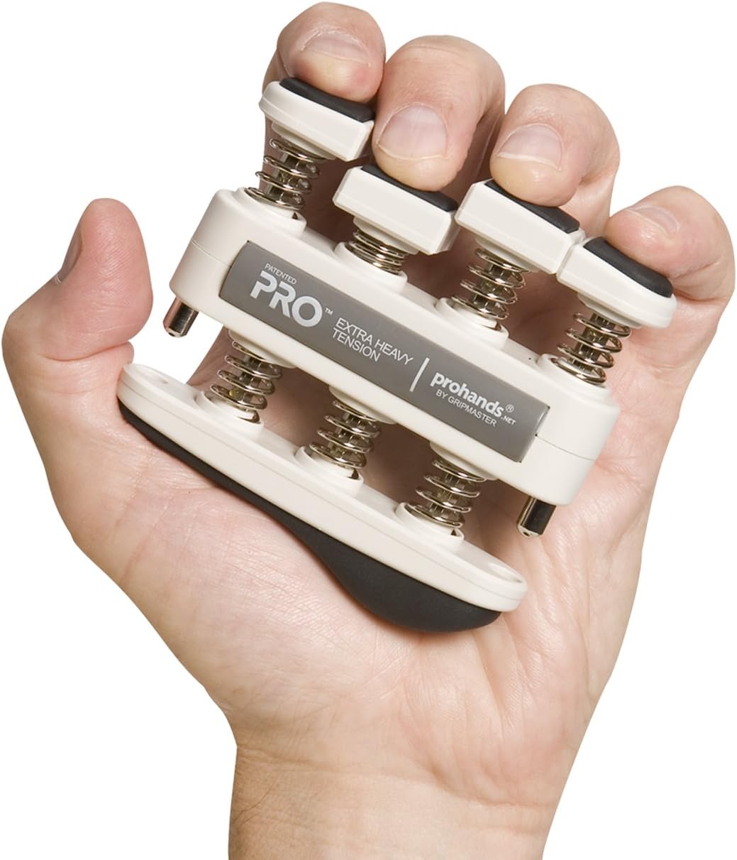 PRO Hand Exerciser, Finger Exerciser (Hand Grip Strengthener), Spring-Loaded, Finger-Piston System, Isolate and