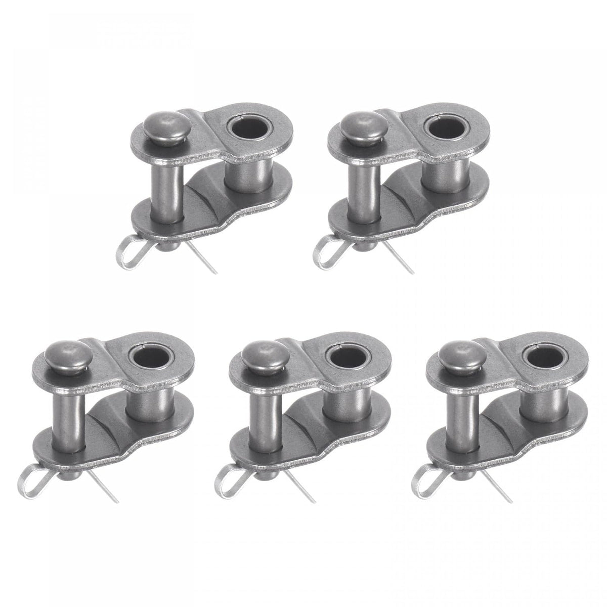 uxcell 5Pcs #25 Chain Offset Half Link Roller, 1/4" Pitch Carbon Steel, Standard Chain End Connector Split Links for 04C Chain