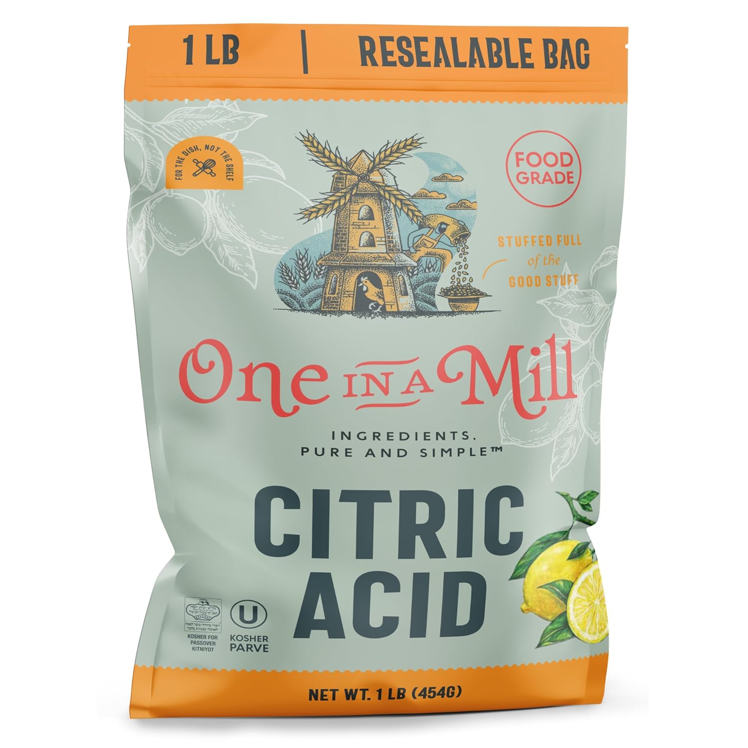 Citric Acid Powder 1LB | Food Grade for Cooking, Baking, Canning, and Cheese Making | All-Natural Preservative &