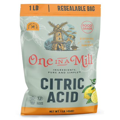 Citric Acid Powder 1LB | Food Grade for Cooking, Baking, Canning, and Cheese Making | All-Natural Preservative &