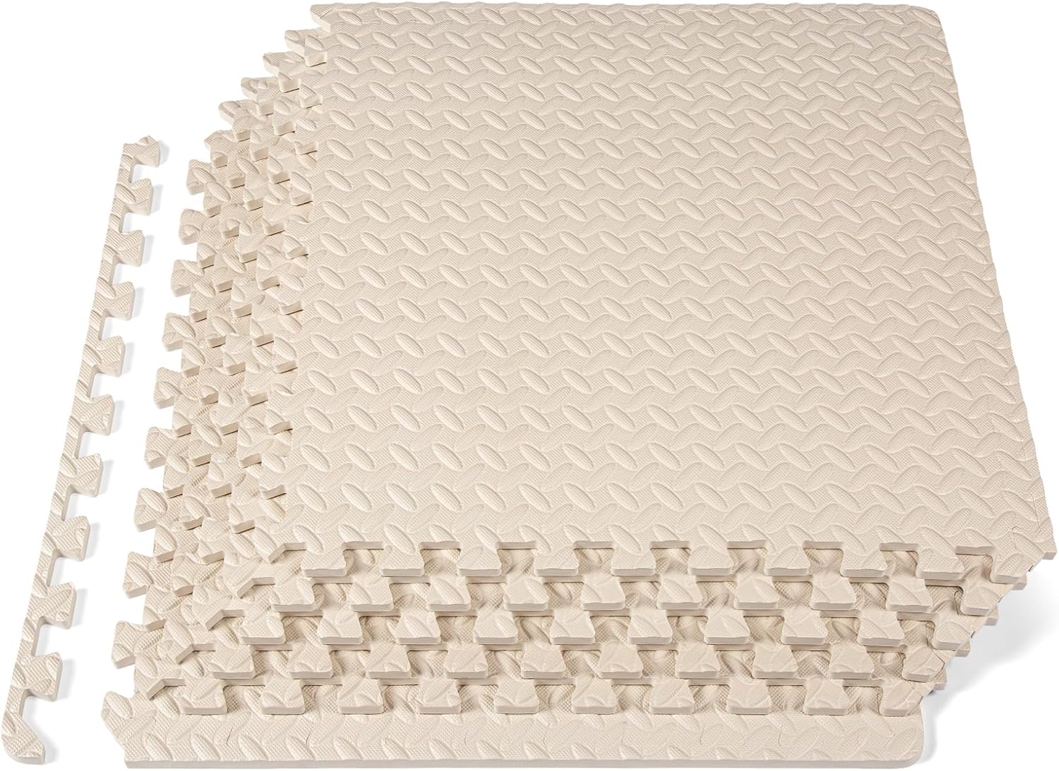 Fit Exercise Puzzle Mat 1/2-inch, EVA Interlocking Foam Floor Tiles for Home Gym, Workout Equipment, Kids Play Areas