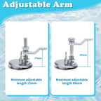 Boat Cam Latch, Marine 316 Stainless Steel Boat Hatch Latch with Back Plate, Flush Pull Handle & Adjustable Arm Includes Installation Screws Marine Hatch Deck Hardware for Ships, Yachts, RVs 1pcs/2pcs