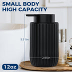 Ceramic Foaming Hand Soap Dispenser, 12 oz Bathroom Soap Dispensers 2Pack
