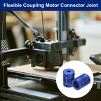 ELEZAPLY Flexible Shaft Coupling(4mm|4mm): 4 Pcs Blue Aluminum Alloy
