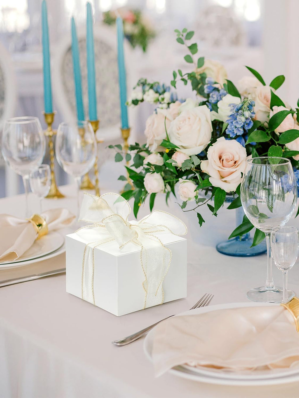 5x5x3.5 White Gift Boxes 25 PCS Kraft Gift Boxes with Lids for Gifts