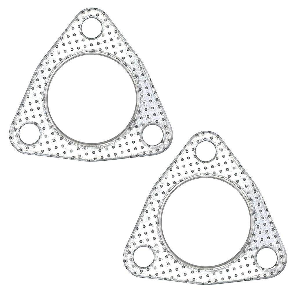 2 Inch Exhaust Gasket 3-Bolt Flange 53mm Graphite w/Fire Ring 2 Pcs
