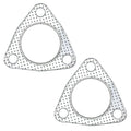 2 Inch Exhaust Gasket 3-Bolt Flange 53mm Graphite w/Fire Ring 2 Pcs