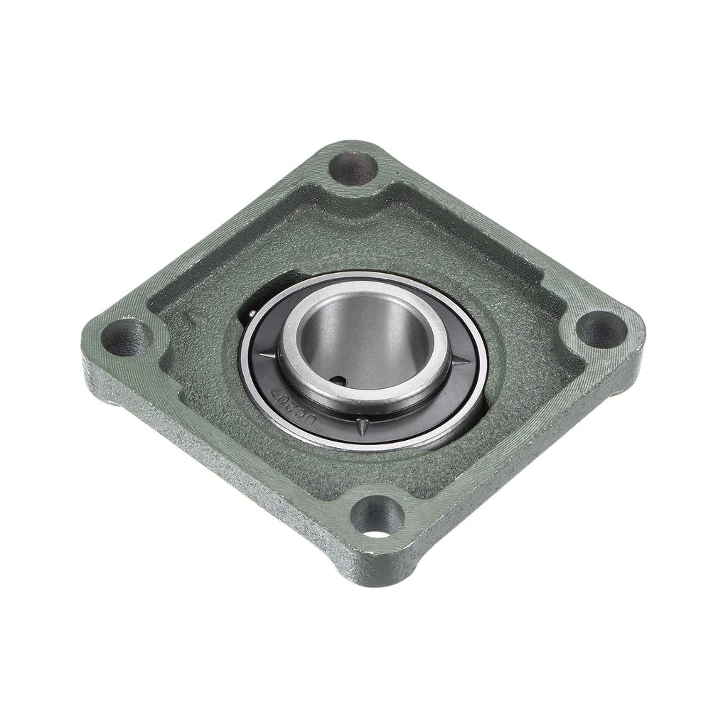 uxcell UCF207 Flange Block Bearings 35mm Bore Cast Iron Bearing Unit Set