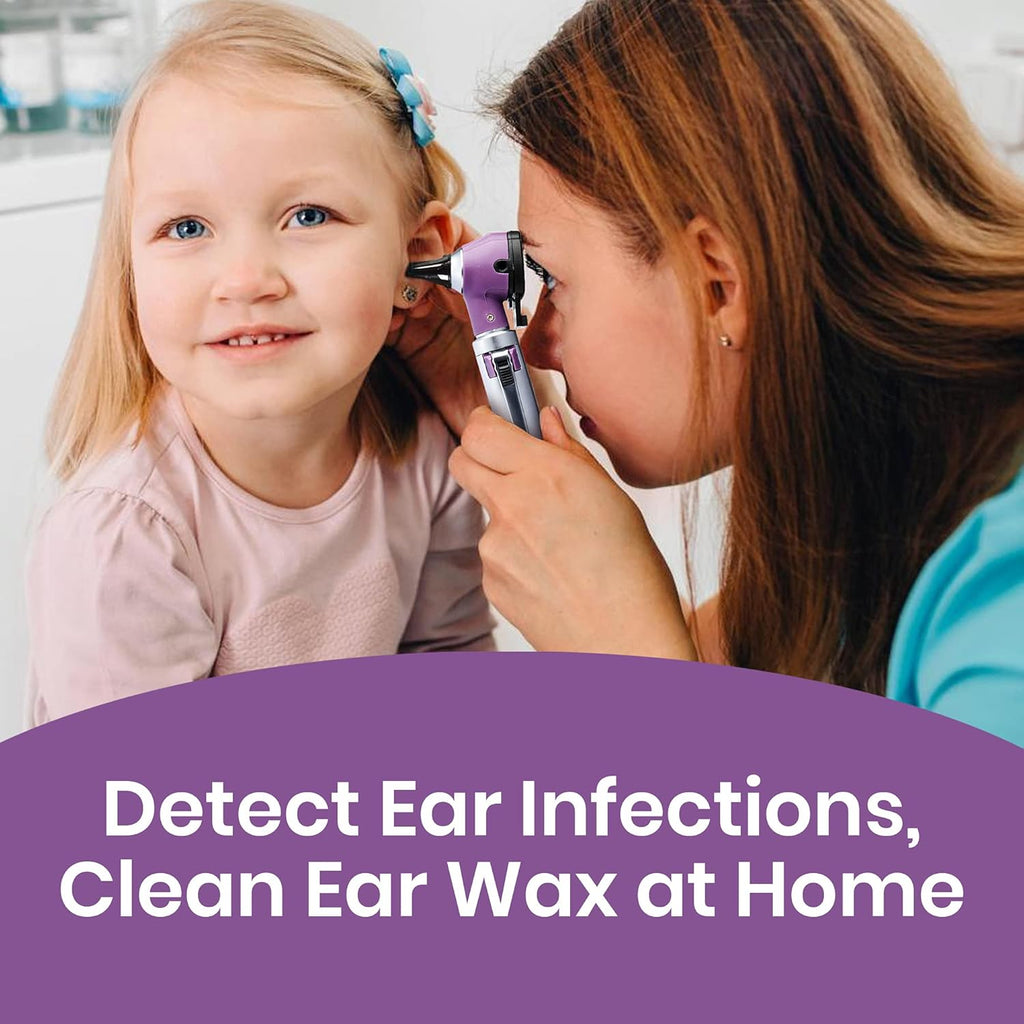 ZetaLife Otoscope - Ear Scope with Light, Ear Infection Detector, Pocket Size (Purple Color)