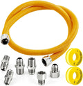 UPGRADED 48" Dryer Gas Line Kit for Gas Dryer Stove Range 5/8" OD(1/2" ID)