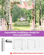 10x10ft Heavy Duty Pipe and Drape Stand Kit with Flat Base, Silver