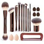Makeup Brushes MAGEFY Travel Makeup Brush Set Professional Make Up Brushes for Powder Concealers Eye Shadows Eyebrow