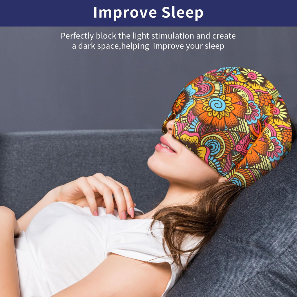 Migraine Headache Relief Cap Hat Full Head ice Pack Wrap Cold Cap