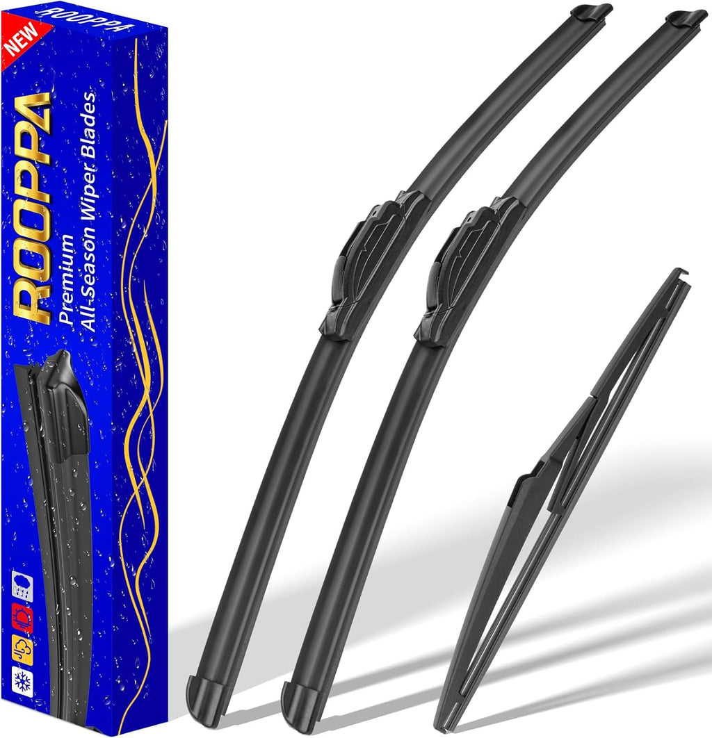 3 wipers Replacement for 2012-2019 Fiat 500, Windshield Wiper Blades Original Equipment Replacement - 24"/14"/12"