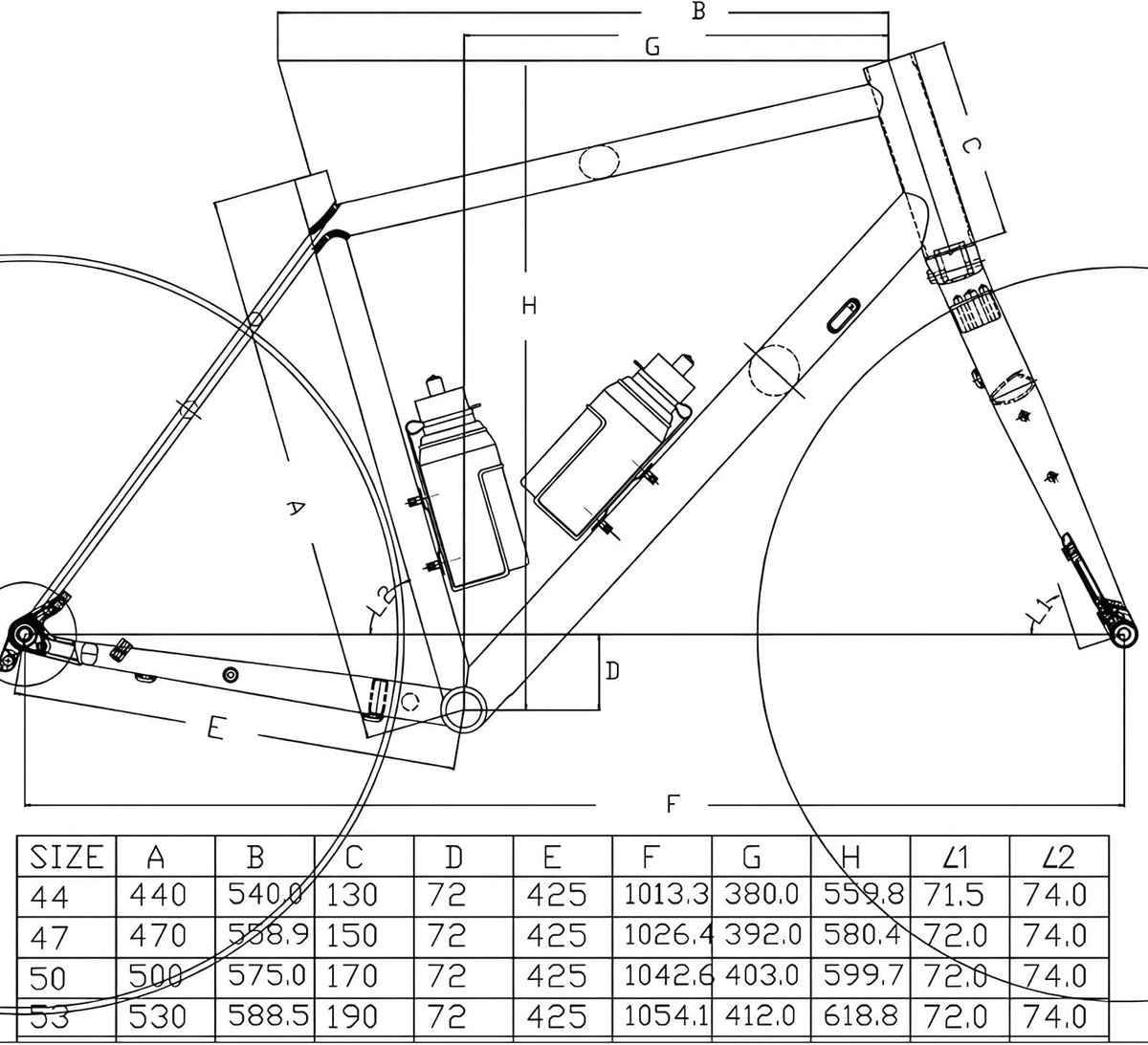 700C Road Gravel Bike Frameset 44cm 47cm 50cm 53cm Thru Axle 100/142mm Frame Aluminum Alloy Bike Frame with Fork BSA