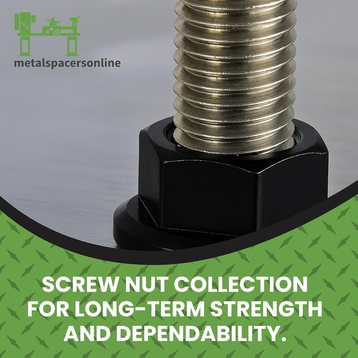 M8 x 1.25 Black Zinc Finish Durable Flange Nuts 10 Pack