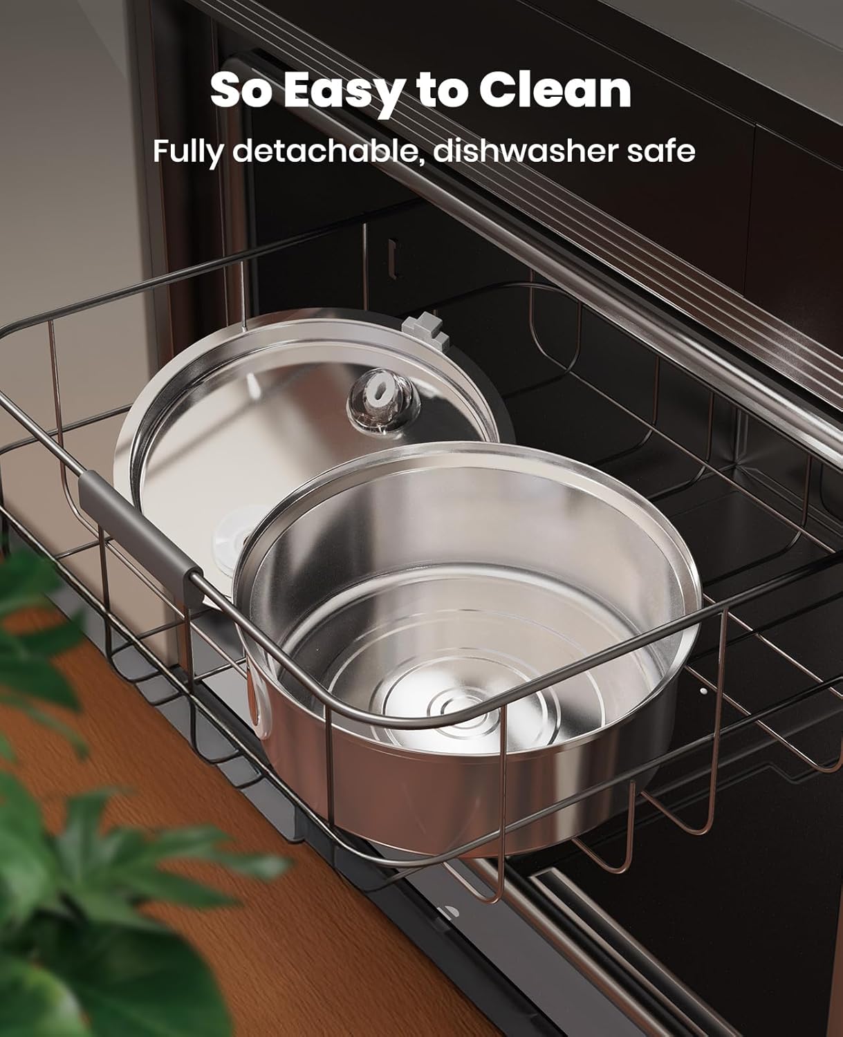 Dog Water Fountain Stainless Steel for Large/Medium Dogs,7L/230oz Pet Fountain with Visual Water Level,Ultra-Quiet