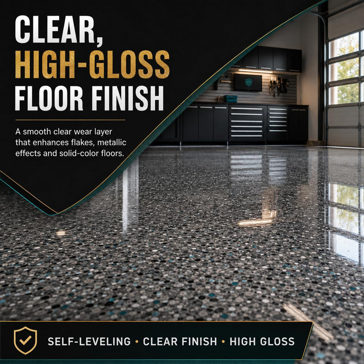 Floor Epoxy Resin Kit, Clear Epoxy Floor Top Coat, 3 Gallon Kit