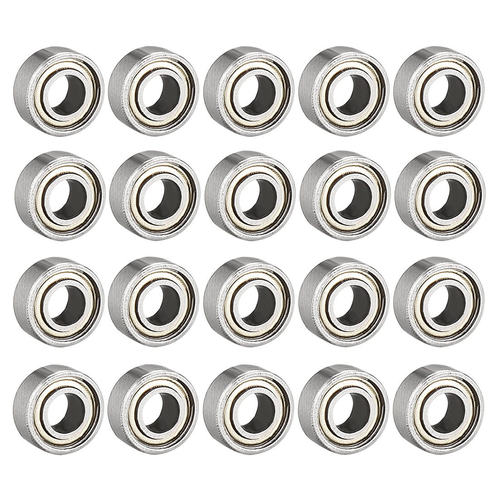 uxcell 683ZZ Ball Bearing 3mm x 7mm x 3mm Double Shielded Deep Groove Bearings, Carbon Steel 20pcs