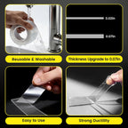 Nano Double Sided Tape Heavy Duty, 3 Rolls Mixed Width 0.39/0.79/1.18 Inch, Total 29.55FT Removable Clear Mounting